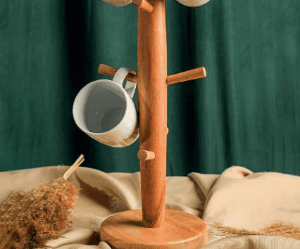  حامل أكواب خشبي